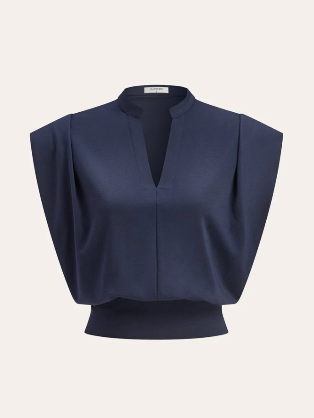 Commense V-Neck Batwing Top Navy Size S NWT